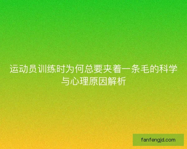 运动员训练时为何总要夹着一条毛的科学与心理原因解析